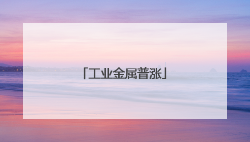 工业金属普涨