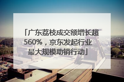 广东荔枝成交额增长超560%，京东发起行业最大规模助销行动