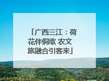 广西三江：荷花伴侗歌 农文旅融合引客来