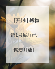 开封市博物馆1号展厅已恢复开放