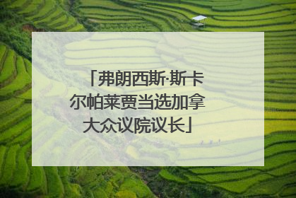 弗朗西斯·斯卡尔帕莱贾当选加拿大众议院议长
