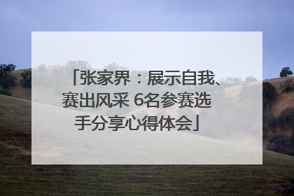 张家界：展示自我、赛出风采 6名参赛选手分享心得体会