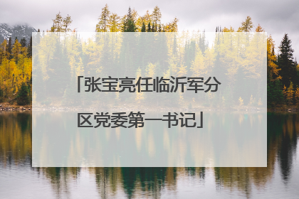 张宝亮任临沂军分区党委第一书记