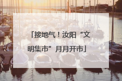 接地气！汝阳“文明集市”月月开市