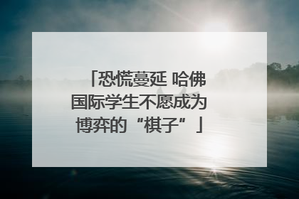 恐慌蔓延 哈佛国际学生不愿成为博弈的“棋子”