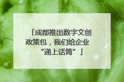 成都推出数字文创政策包，我们给企业“递上话筒”