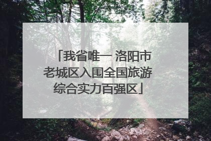 我省唯一 洛阳市老城区入围全国旅游综合实力百强区