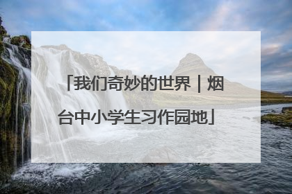 我们奇妙的世界｜烟台中小学生习作园地