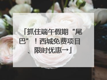 抓住端午假期“尾巴”！西城免费项目、限时优惠→