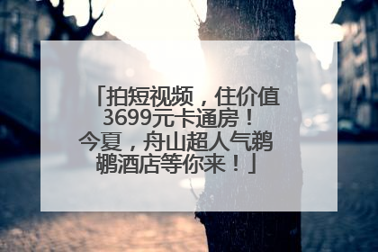 拍短视频，住价值3699元卡通房！今夏，舟山超人气鹈鹕酒店等你来！