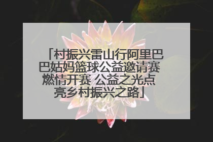 村振兴雷山行阿里巴巴姑妈篮球公益邀请赛燃情开赛 公益之光点亮乡村振兴之路