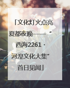 文化灯火点亮夏都夜晚——“西海2261・河湟文化大集”首日见闻