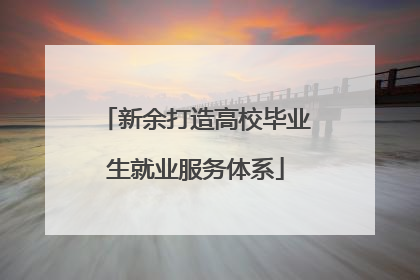 新余打造高校毕业生就业服务体系