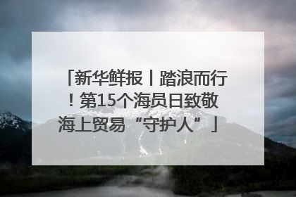 新华鲜报丨踏浪而行！第15个海员日致敬海上贸易“守护人”