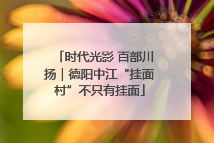 时代光影 百部川扬｜德阳中江“挂面村”不只有挂面
