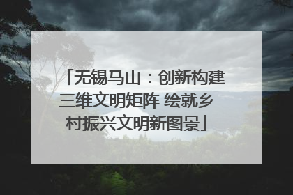 无锡马山：创新构建三维文明矩阵 绘就乡村振兴文明新图景