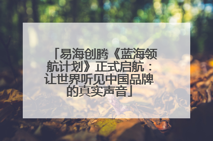 易海创腾《蓝海领航计划》正式启航：让世界听见中国品牌的真实声音