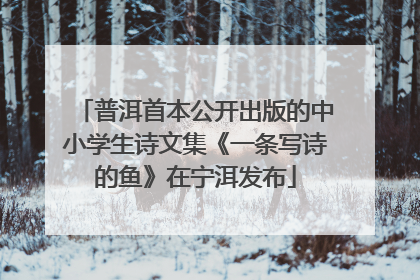 普洱首本公开出版的中小学生诗文集《一条写诗的鱼》在宁洱发布