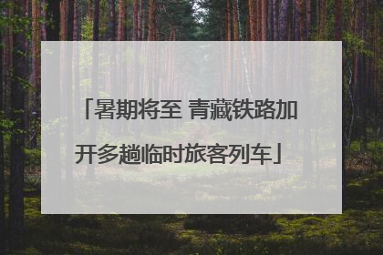暑期将至 青藏铁路加开多趟临时旅客列车