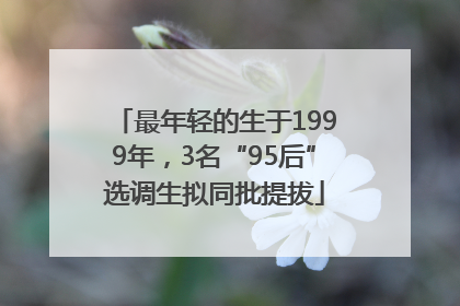 最年轻的生于1999年，3名“95后”选调生拟同批提拔