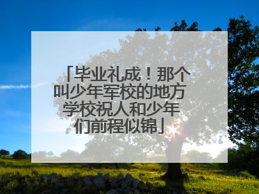 毕业礼成！那个叫少年军校的地方 学校祝人和少年们前程似锦