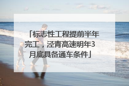 标志性工程提前半年完工，泾青高速明年3月底具备通车条件
