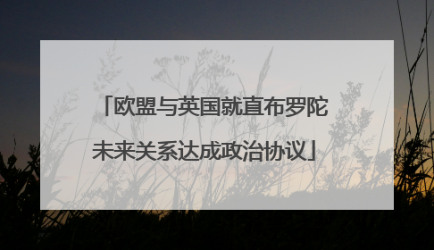欧盟与英国就直布罗陀未来关系达成政治协议