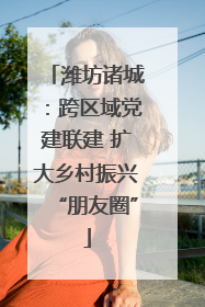 潍坊诸城：跨区域党建联建 扩大乡村振兴“朋友圈”