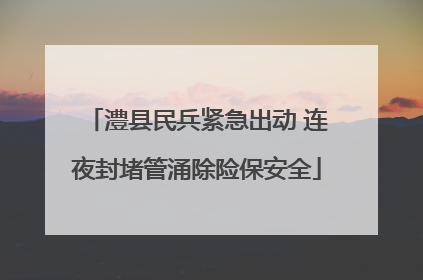 澧县民兵紧急出动 连夜封堵管涌除险保安全