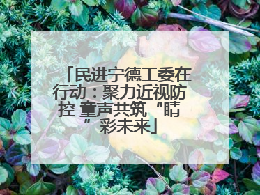 民进宁德工委在行动：聚力近视防控 童声共筑“睛”彩未来