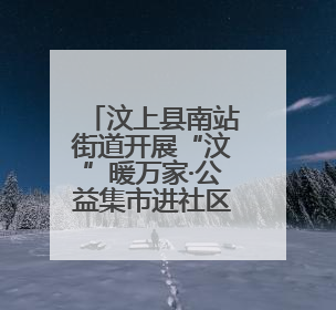 汶上县南站街道开展“汶”暖万家·公益集市进社区活动