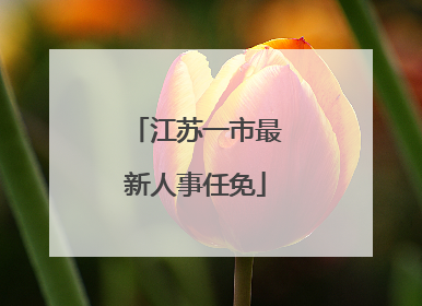 江苏一市最新人事任免