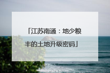 江苏南通：地少粮丰的土地升级密码