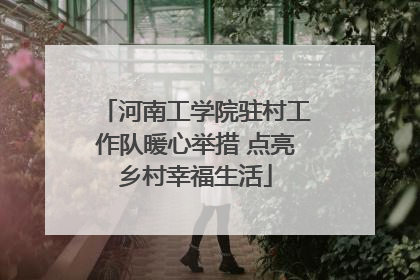 河南工学院驻村工作队暖心举措 点亮乡村幸福生活