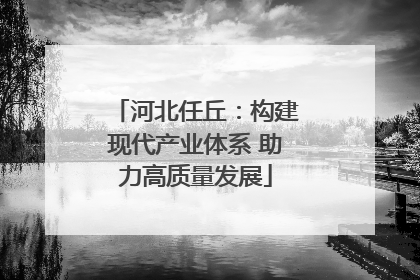 河北任丘：构建现代产业体系 助力高质量发展