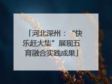 河北深州：“快乐赶大集”展现五育融合实践成果