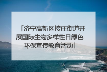 济宁高新区接庄街道开展国际生物多样性日绿色环保宣传教育活动