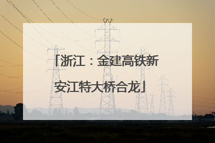 浙江：金建高铁新安江特大桥合龙