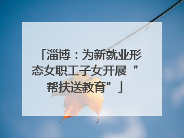 淄博：为新就业形态女职工子女开展“帮扶送教育”