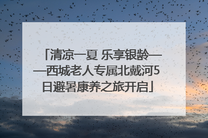 清凉一夏 乐享银龄——西城老人专属北戴河5日避暑康养之旅开启