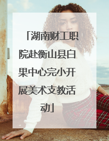 湖南财工职院赴衡山县白果中心完小开展美术支教活动