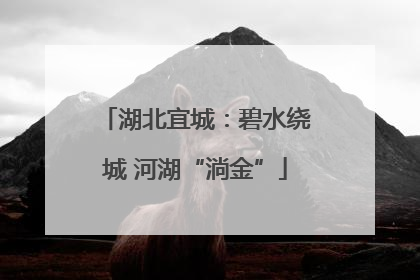 湖北宜城：碧水绕城 河湖“淌金”