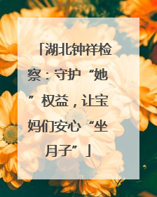 湖北钟祥检察：守护“她”权益，让宝妈们安心“坐月子”