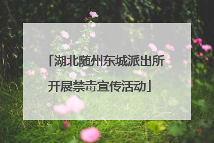 湖北随州东城派出所开展禁毒宣传活动