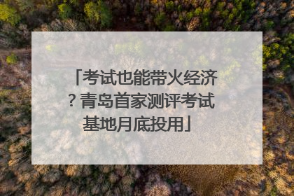 考试也能带火经济？青岛首家测评考试基地月底投用