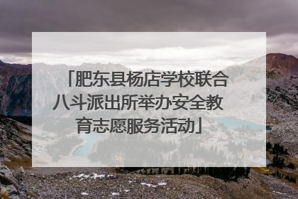 肥东县杨店学校联合八斗派出所举办安全教育志愿服务活动