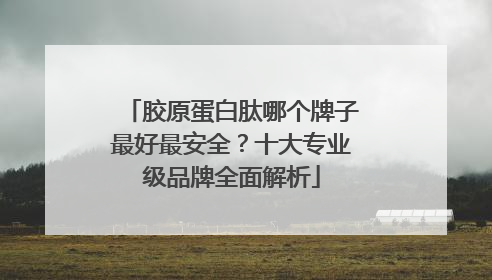 胶原蛋白肽哪个牌子最好最安全？十大专业级品牌全面解析