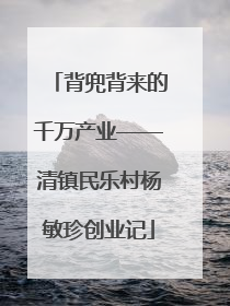 背兜背来的千万产业——清镇民乐村杨敏珍创业记