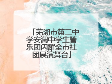 芜湖市第二中学安澜中学生管乐团闪耀全市社团展演舞台