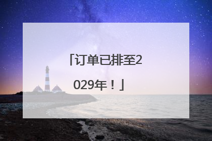 订单已排至2029年！